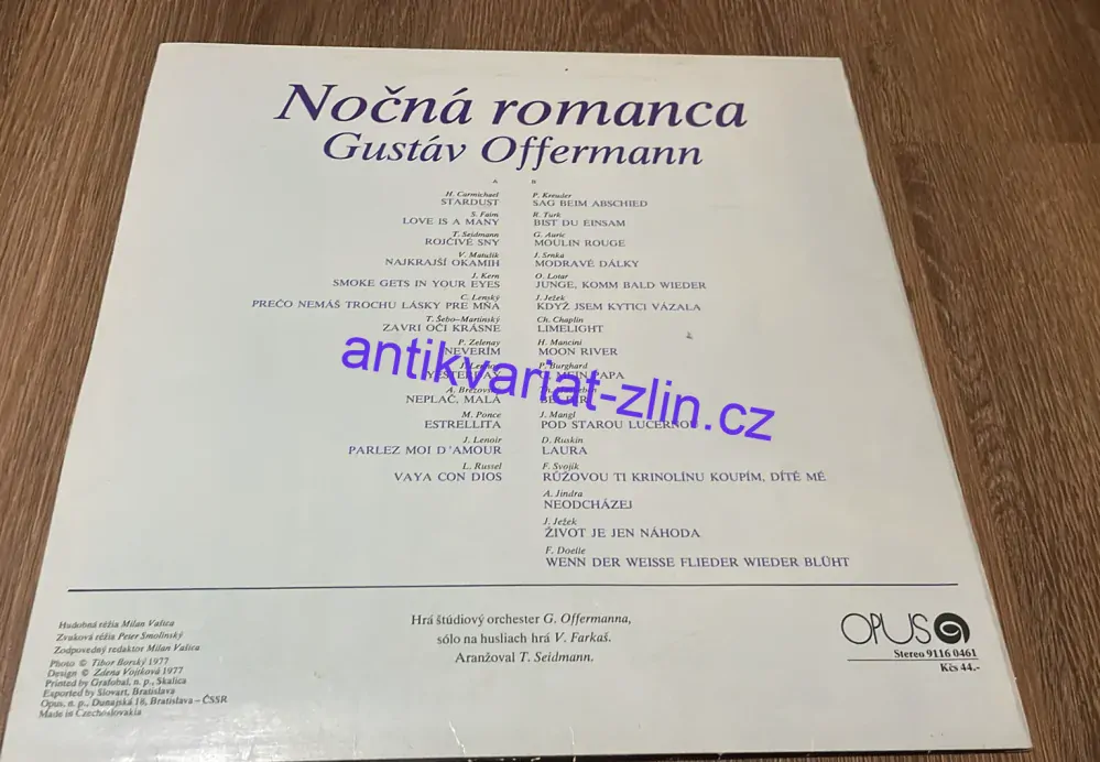 LP GUSTÁV OFFERMANN : NOČNÁ ROMANCA