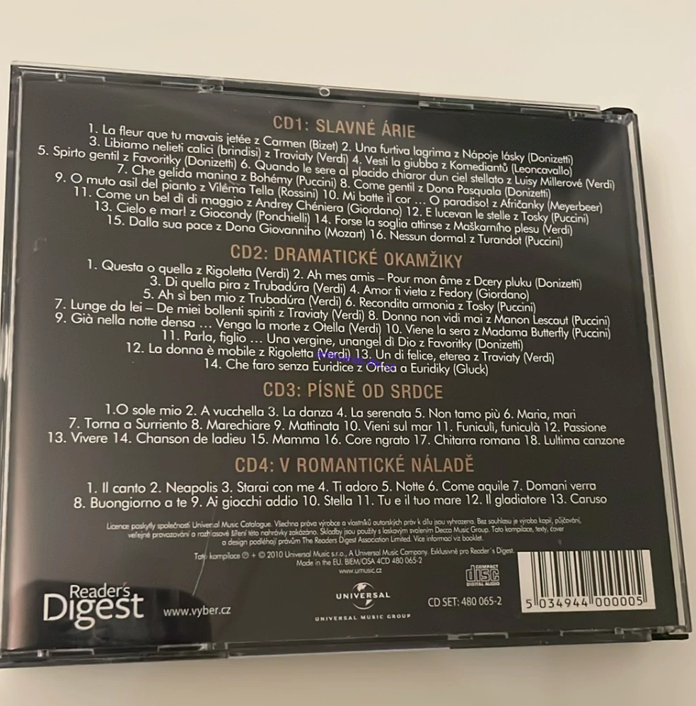 4 CD LUCIANO PAVAROTTI ZLATÁ KOLEKCE