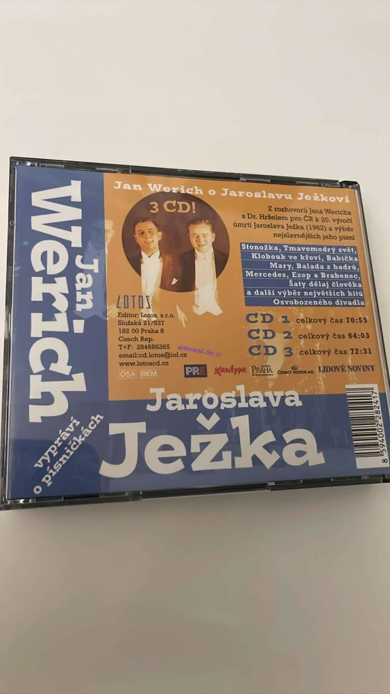 3 CD JAN WERICH O JAROSLAVU JEŽKOVI