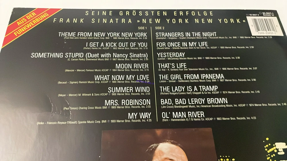 LP FRANK SINATRA NEW YORK