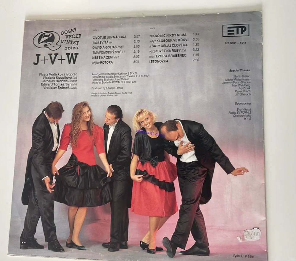 LP DOBRÝ VEČER QUINTET ZPÍVÁ J + V + W