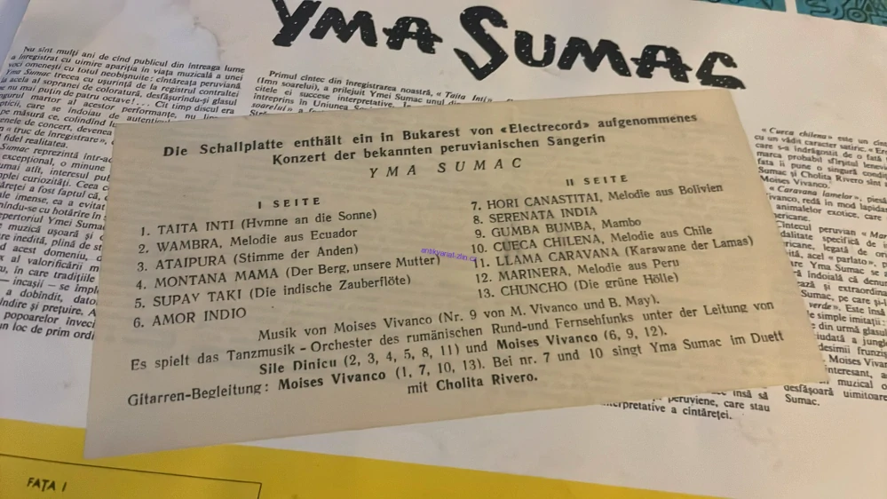 LP RECITAL YMA SUMAC