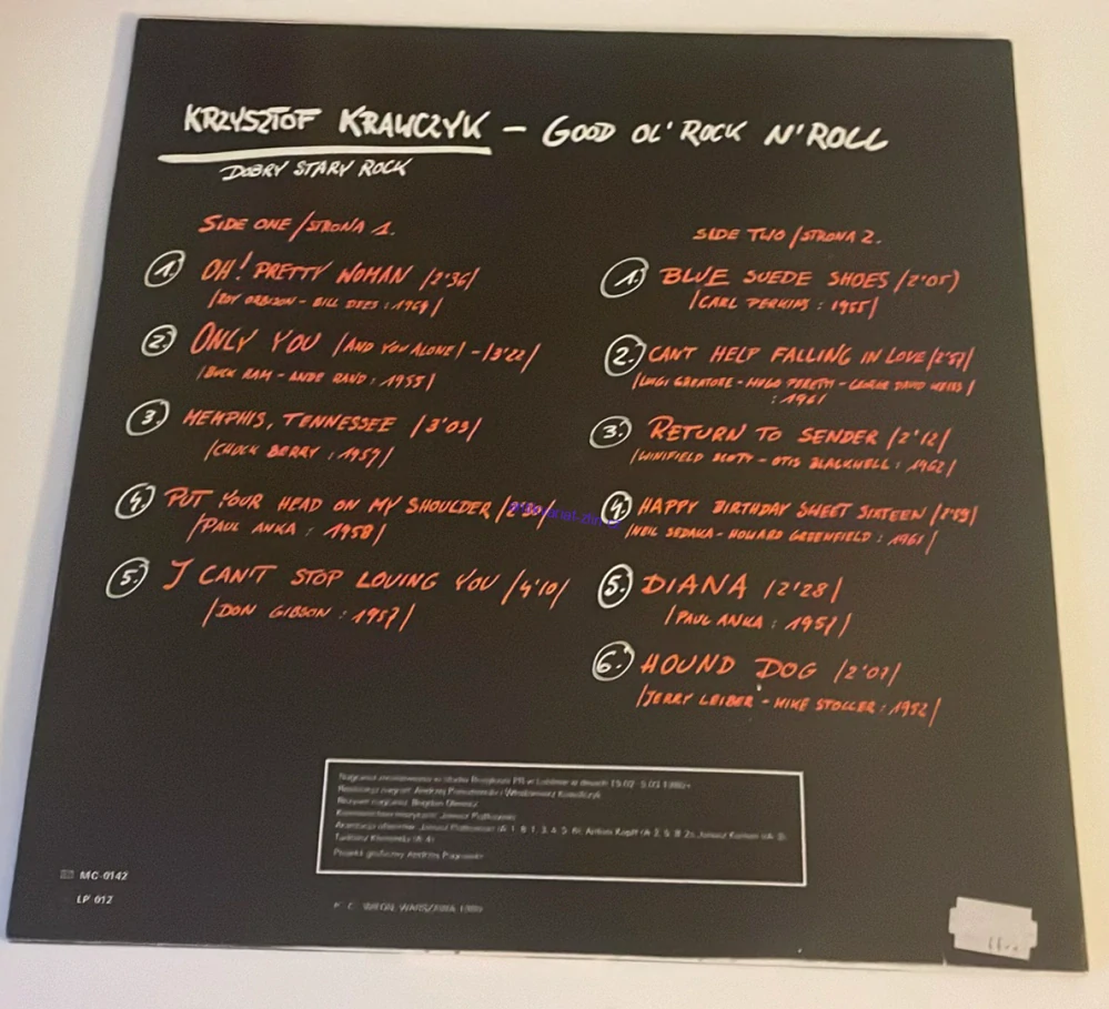 LP KRZYSZTOF KRAWCZYK : GOOD OL ROCK N ROLL