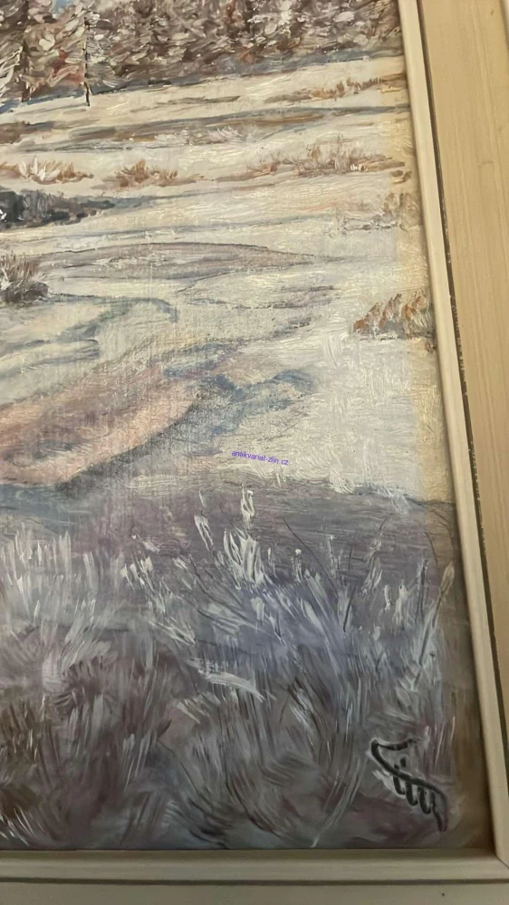 ORIGINÁLNÍ MALBA : ZIMNÍ KRAJINA