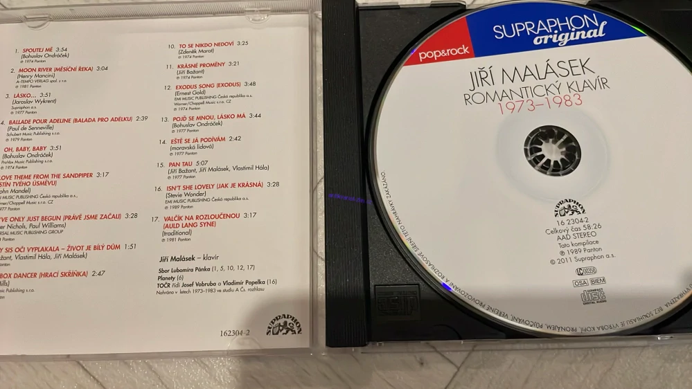 CD JIŘÍ MALÁSEK : ROMANTICKÝ KLAVÍR 1973 - 1983