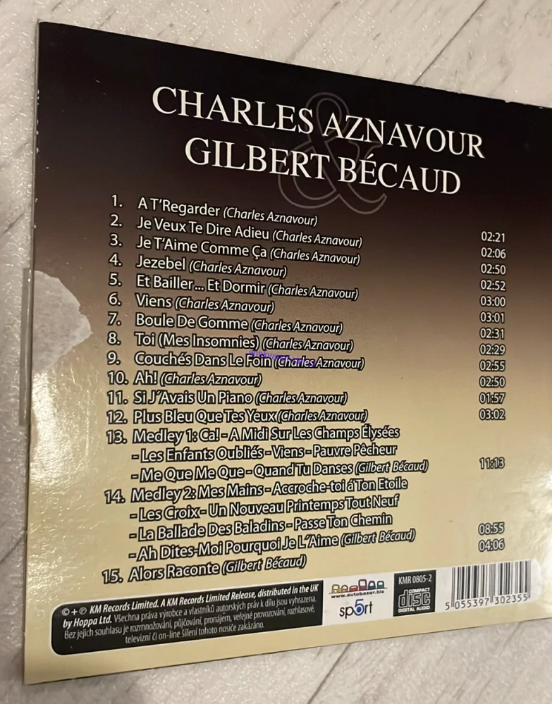 CD CHARLES AZNAVOUR : GILBERT BÉCAUD