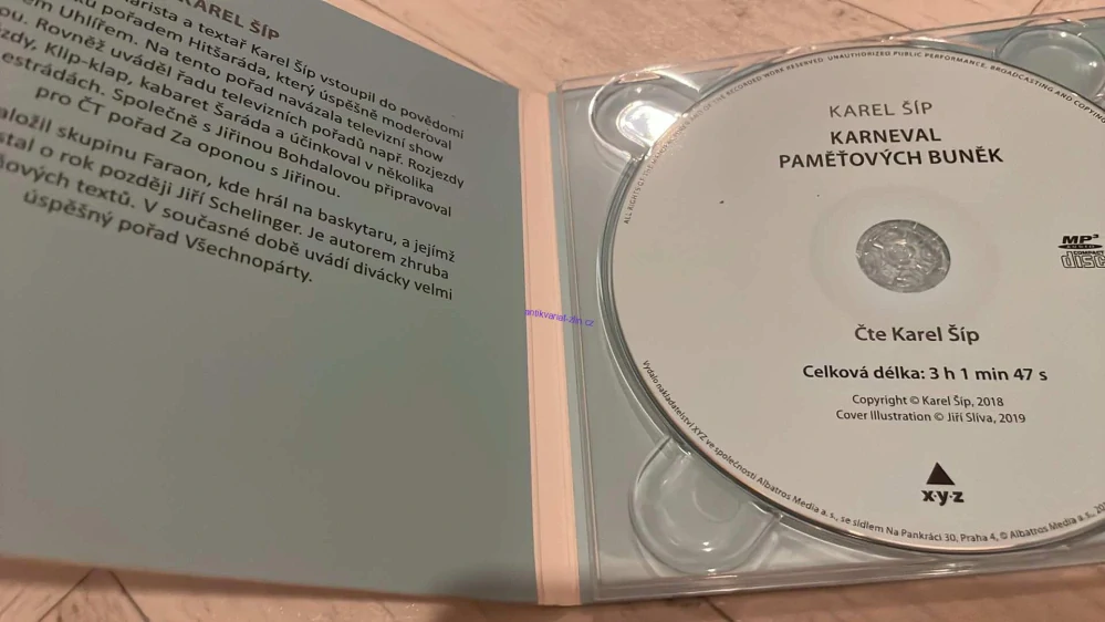 AUDIOKNIHA KAREL ŠÍP : KARNEVAL PAMĚTOVÝCH BUNĚK