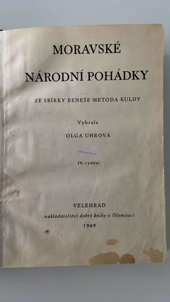 OLGA UHROVÁ : MORAVSKÉ NÁRODNÍ POHÁDKY