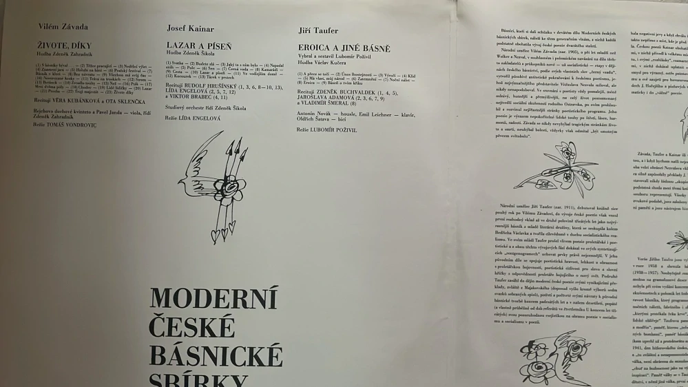 2 LP MODERNÍ ČESKÉ BÁSNICKÉ SBÍRKY ( IX)