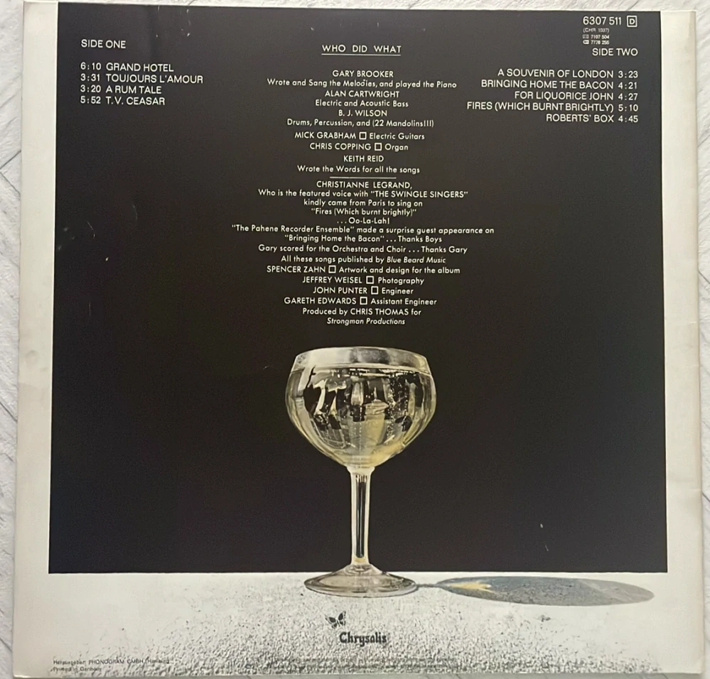 LP Procol Harum : Grand hotel