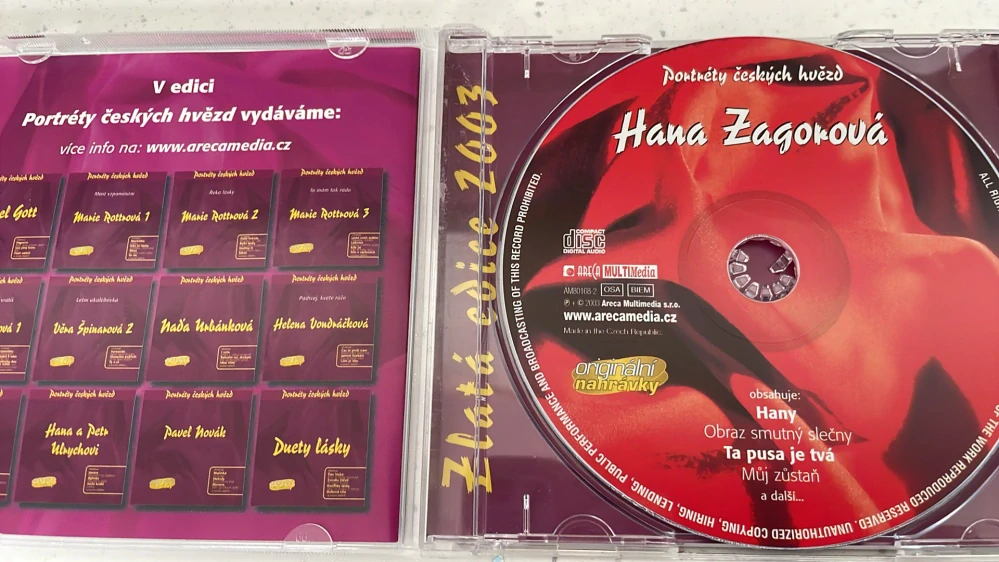 CD HANA ZAGOROVÁ : ZLATÁ EDICE 2003