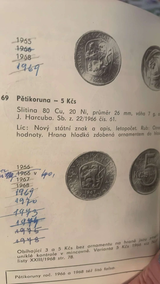 EDUARD POLÍVKA : MINCE ČESKOSLOVENSKÉ 1918 - 1968