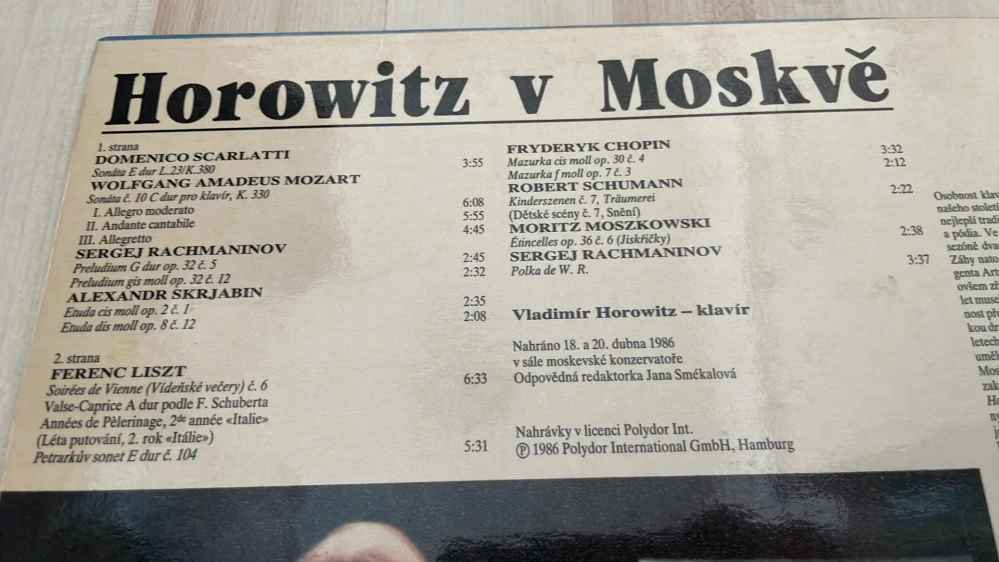 LP VLADIMÍR HOROWITZ V MOSKVĚ