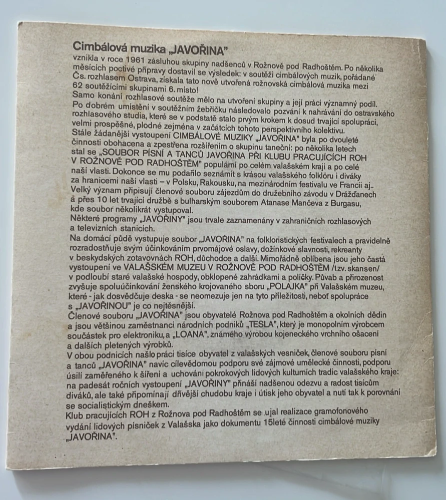 SP JAVOŘINA : CIMBÁLOVÁ HUDBA