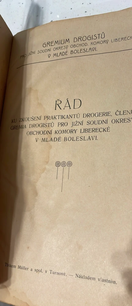 ŘÁD KU ZKOUŠENÍ PRAKTIKANTŮ DROGERIE