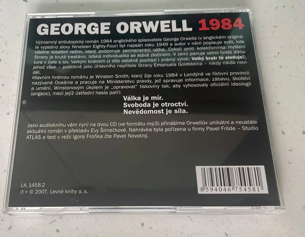 2 CD audiokniha : George Orwell 1984