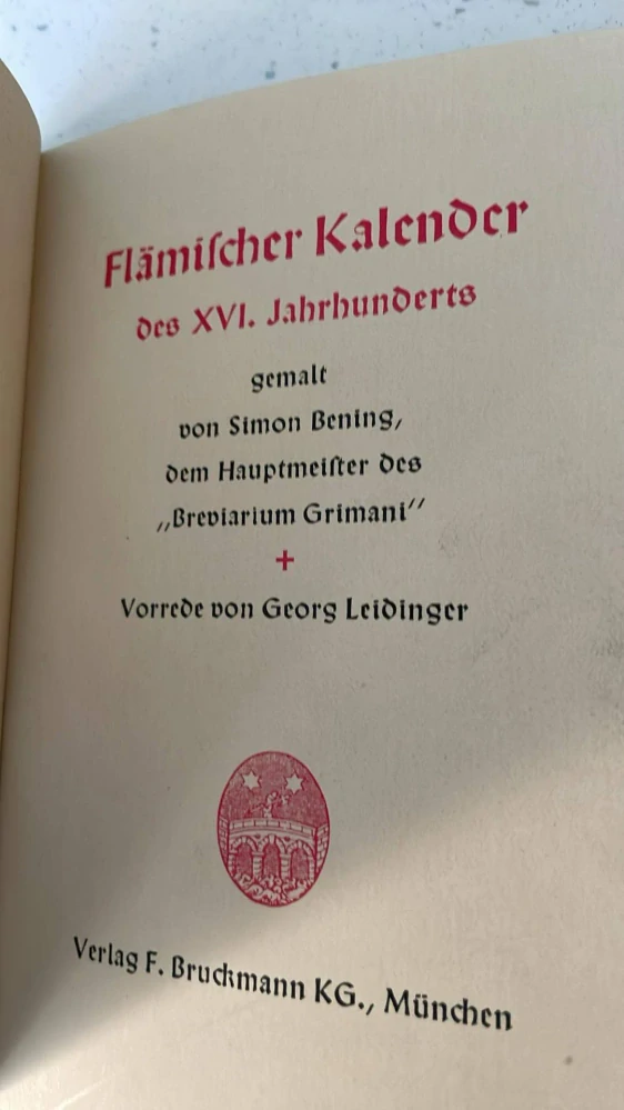 Flämilcher Kalender des XVI. Jahrhunderts