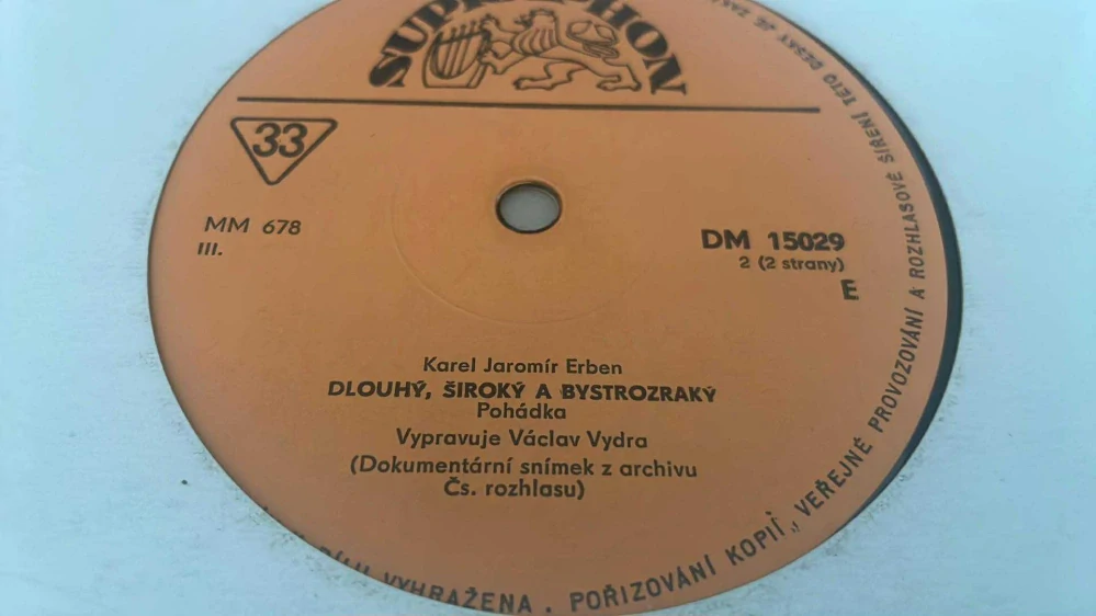LP KAREL JAROMÍR ERBEN : DLOUHÝ, ŠIROKÝ A BYSTROZRAKÝ