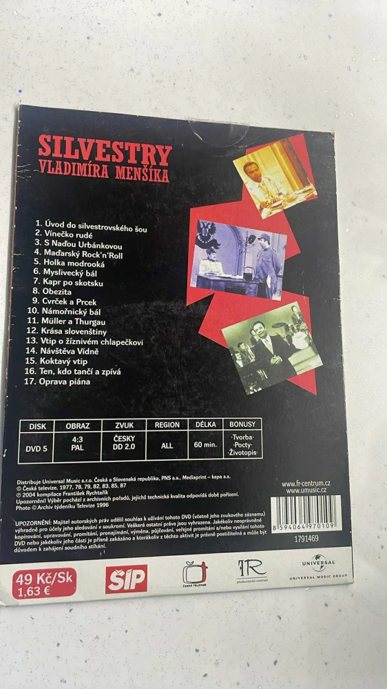 DVD SILVESTRY VLADIMÍRA MENŠÍKA