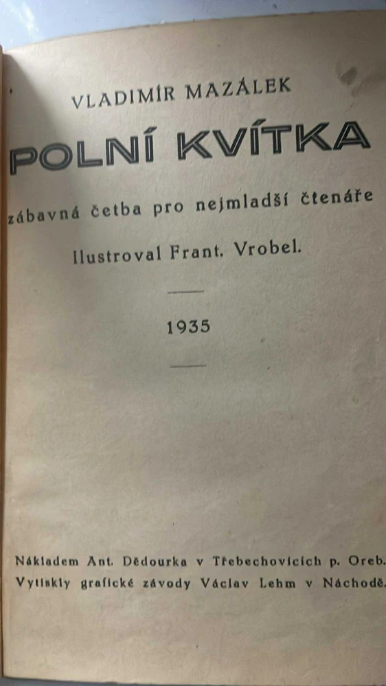 VLADIMÍR MAZÁLEK : POLNÍ KVÍTKA