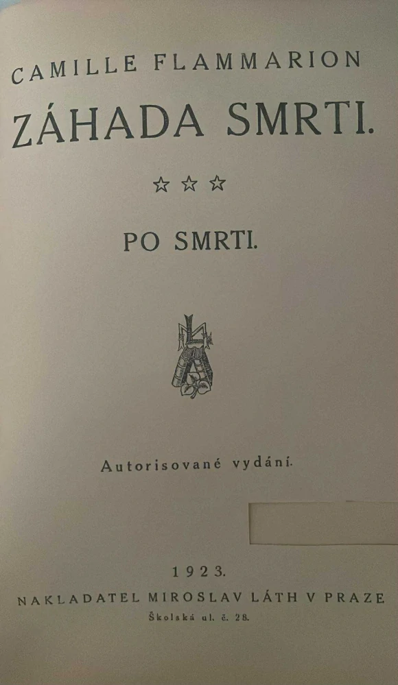 CAMILLE FLAMMARION : ZÁHADA SMRTI. 