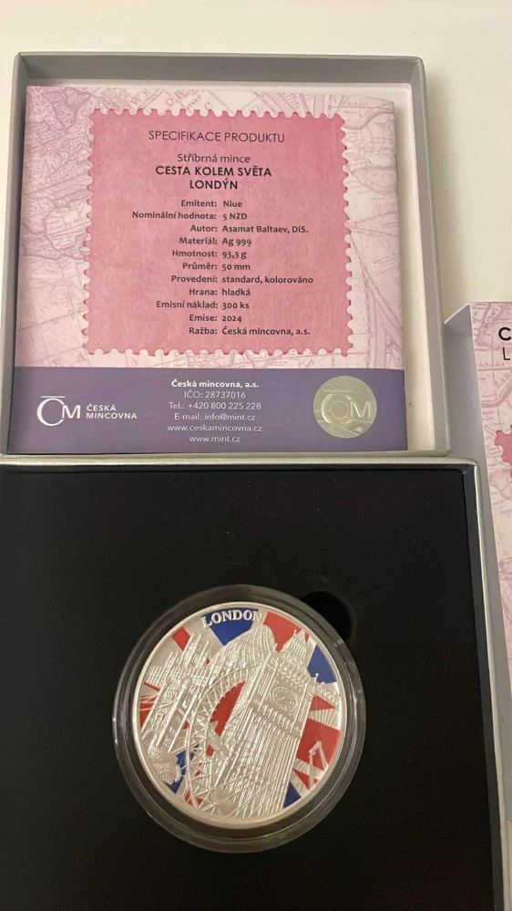 Stříbrná mince Cesta kolem světa - LONDÝN