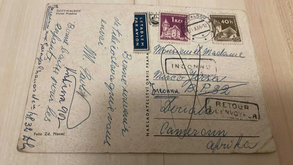 STARÁ POHLEDNICE GOTTWALDOV : HOTEL MOSKVA