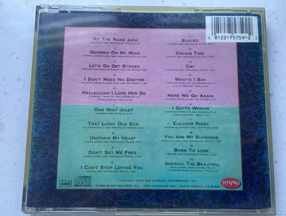 CD RAY CHARLES : ANTHOLOGY