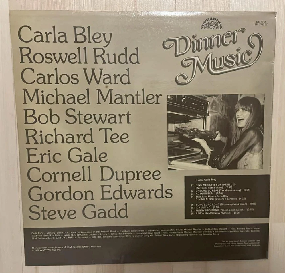 VINYL DINNER MUSIC : CARLA BLEY