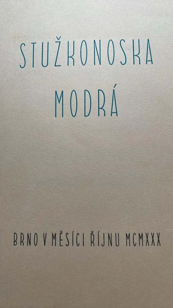 Petr Bezruč : Stužkonoska modrá