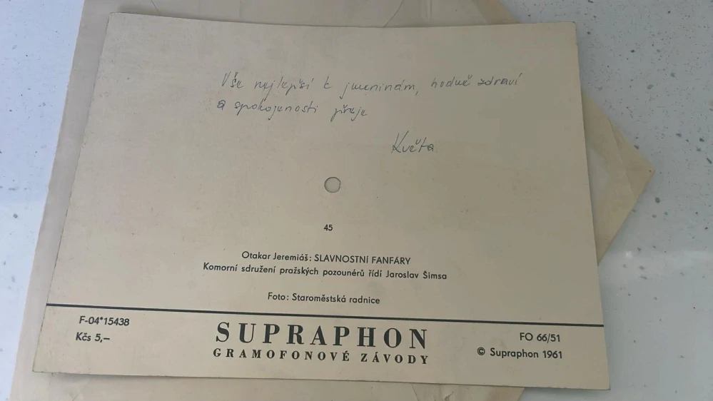 HUDEBNÍ POHLEDNICE : OTAKAR JEREMIÁŠ : SLAVNOSTNÍ FANFÁRY