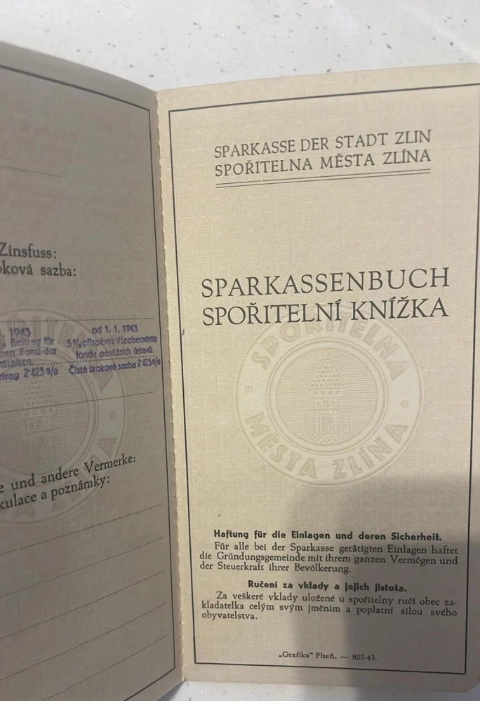 SPARKASSENBUCH SPOŘITELNÍ KNÍŽKA