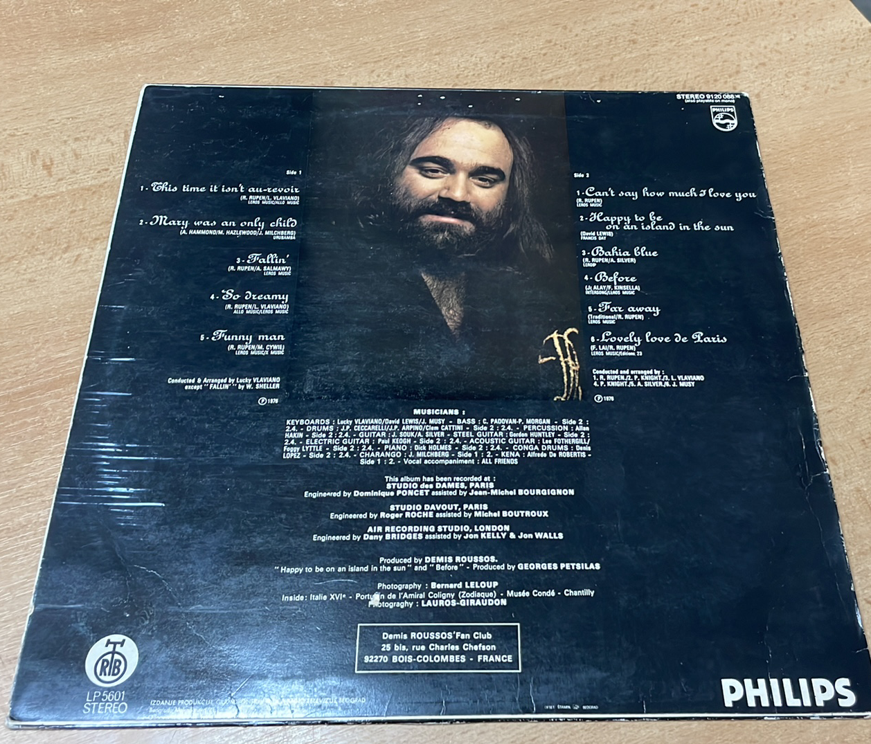 LP -  DEMIS ROUSSOS HAPPY TO BE...