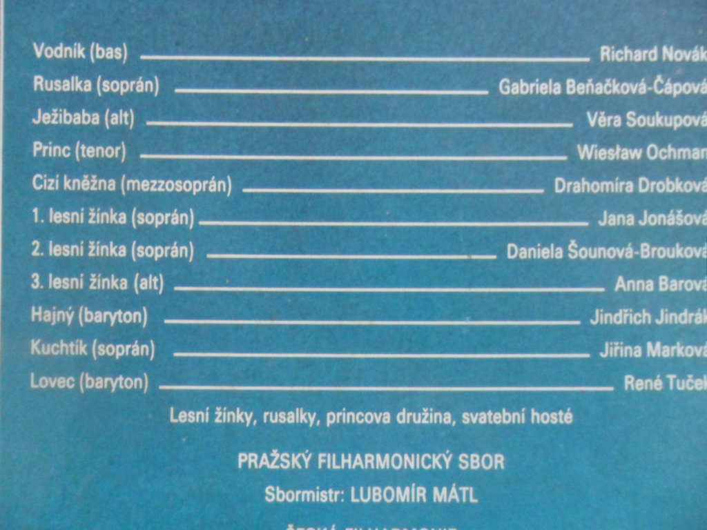 3 LP - ANTONÍN DVOŘÁK / RUSALKA