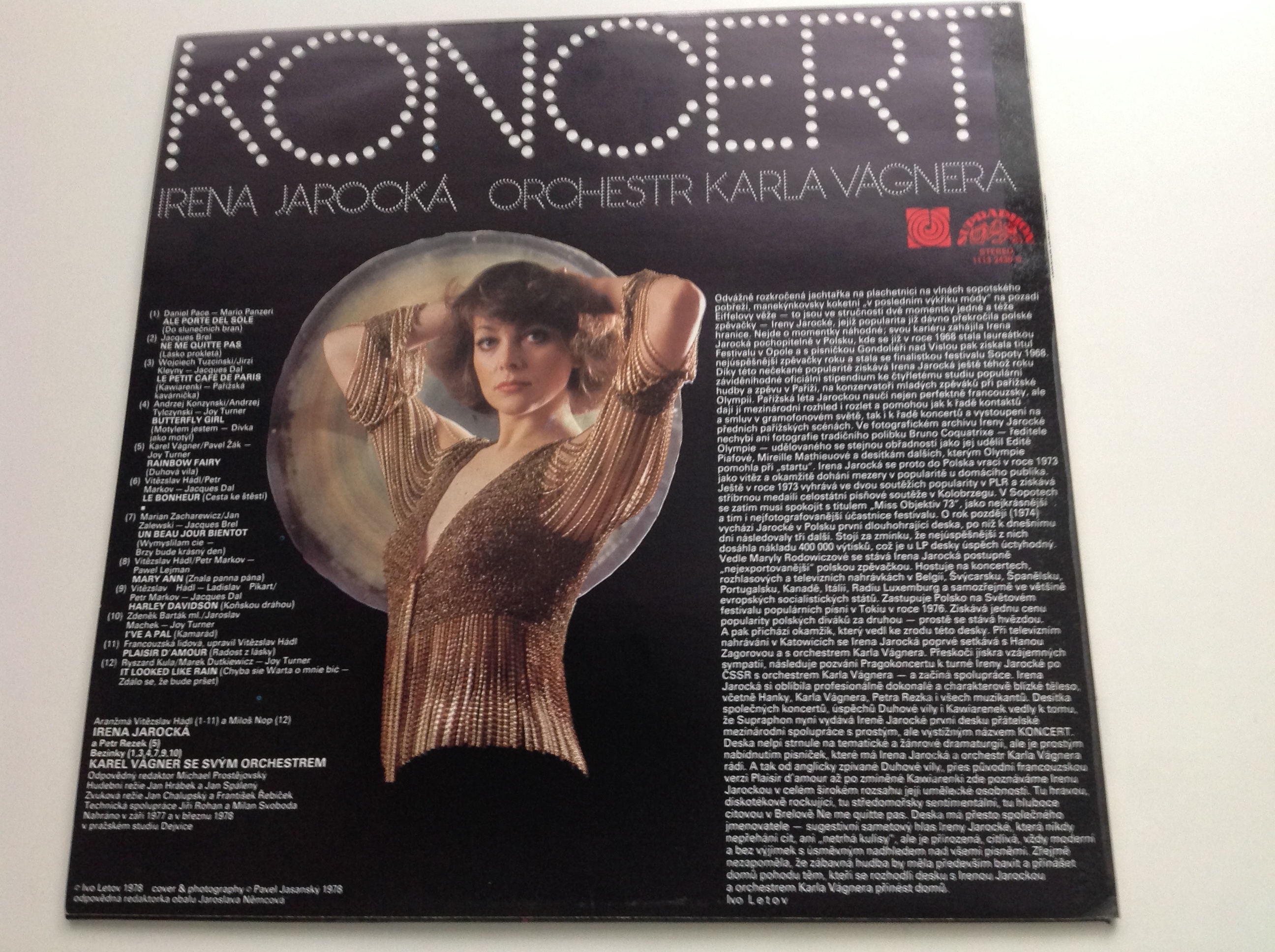 LP DESKA - IRENA JAROCKÁ (ORCHESTR KARLA VAGNERA)