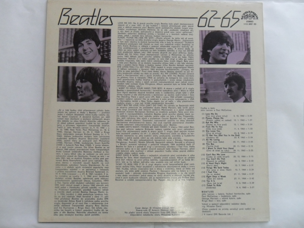 LP BEATLES 62-65