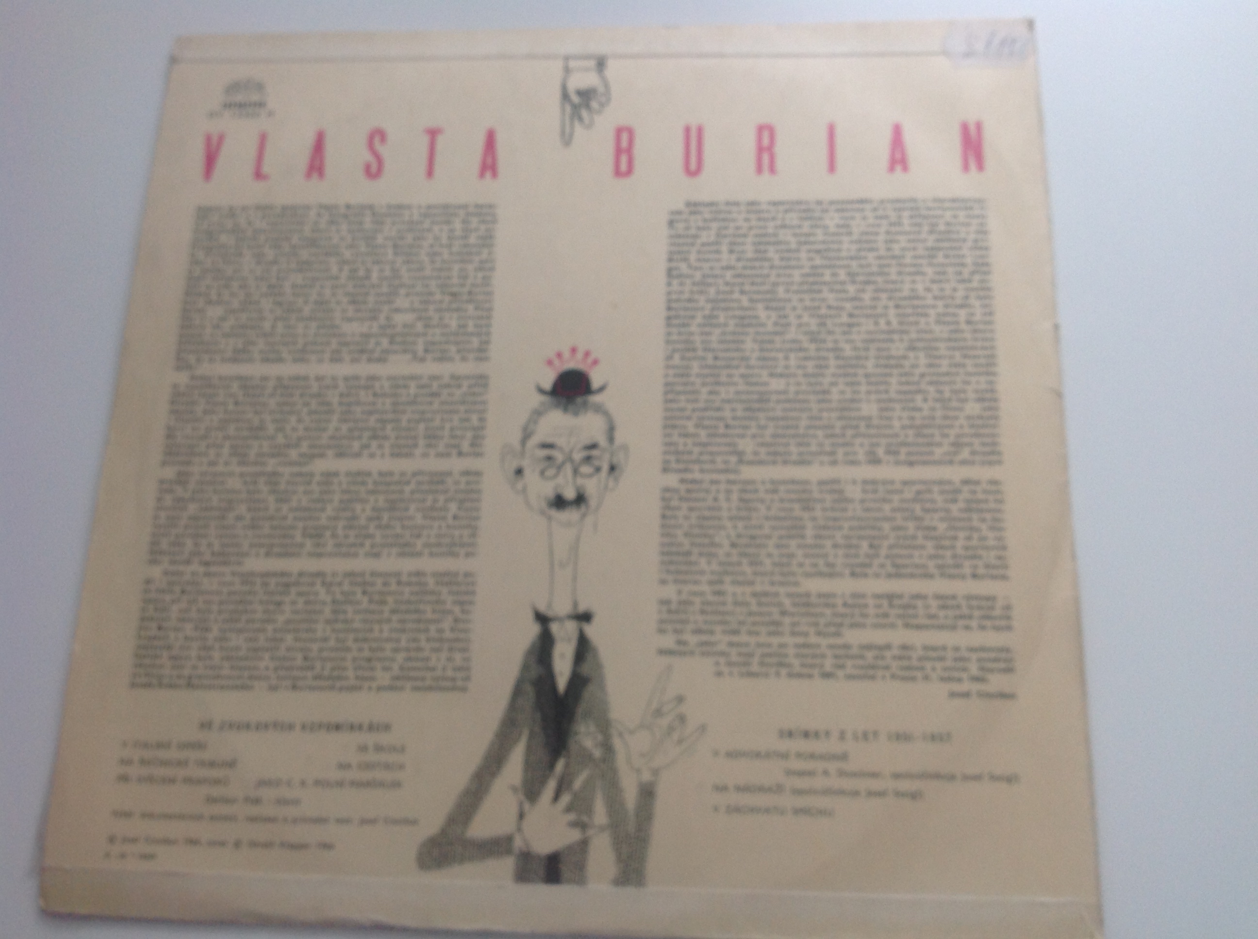 LP VLASTA BURIAN VE ZVUKOVÝCH VZPOMÍNKÁCH 