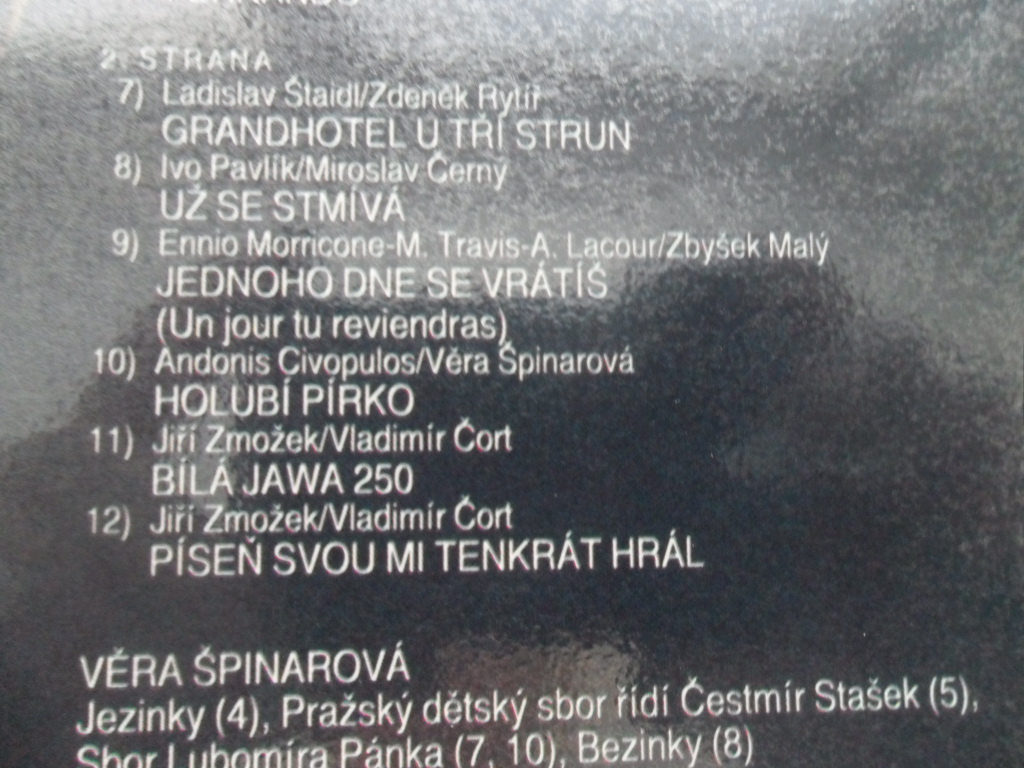 LP DESKA - VĚRA ŠPINAROVÁ (JEDNOHO DNE SE VRÁTÍŠ)