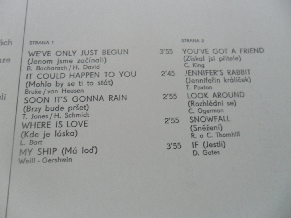 LP THE SINGERS UNLIMITED (ČTYŘI Z NÁS)