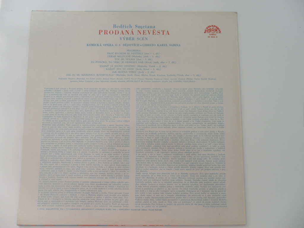 LP BEDŘICH SMETANA (PRODANÁ NEVĚSTA)