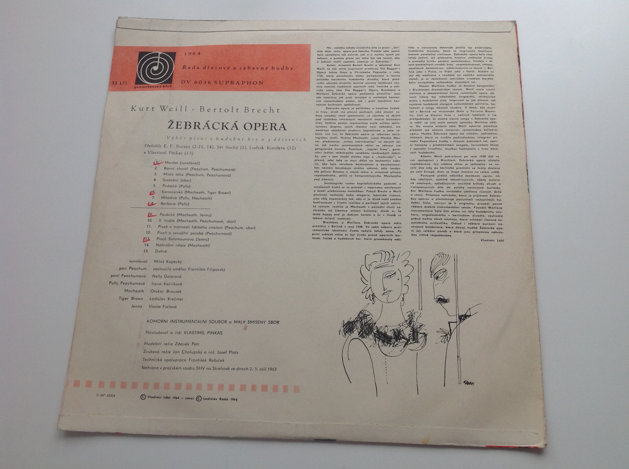 LP DESKA - KURT WEILL, B. BRECHT - ŽEBRÁCKÁ OPERA