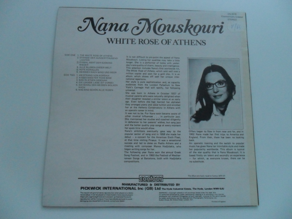 LP DESKA - NANA MOUSKOURI (WHITE ROSE OF ATHENS)