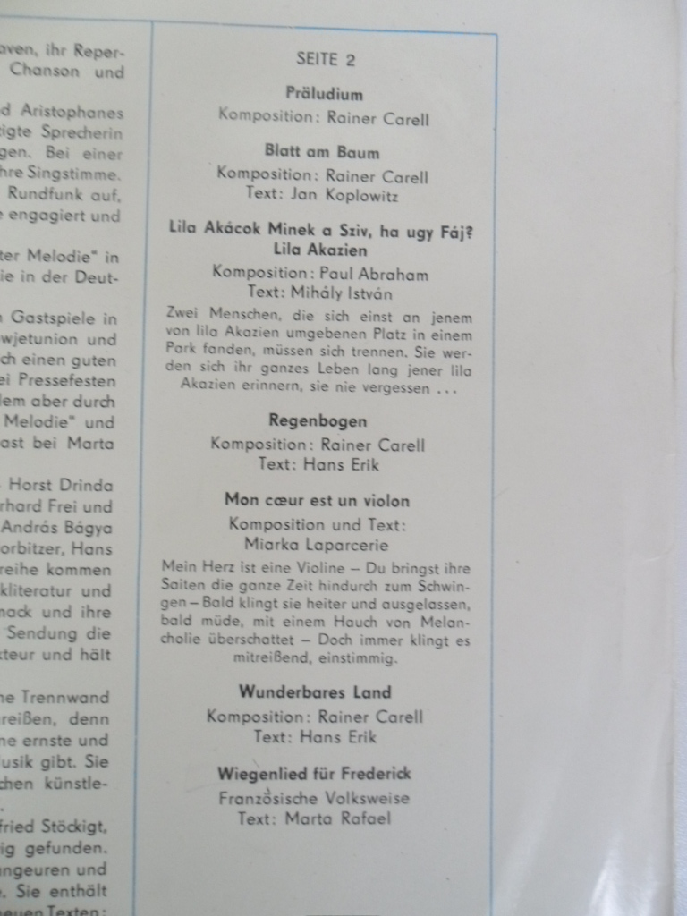 LP DESKA - MARTA RAFAEL (ZU GAST BEI)