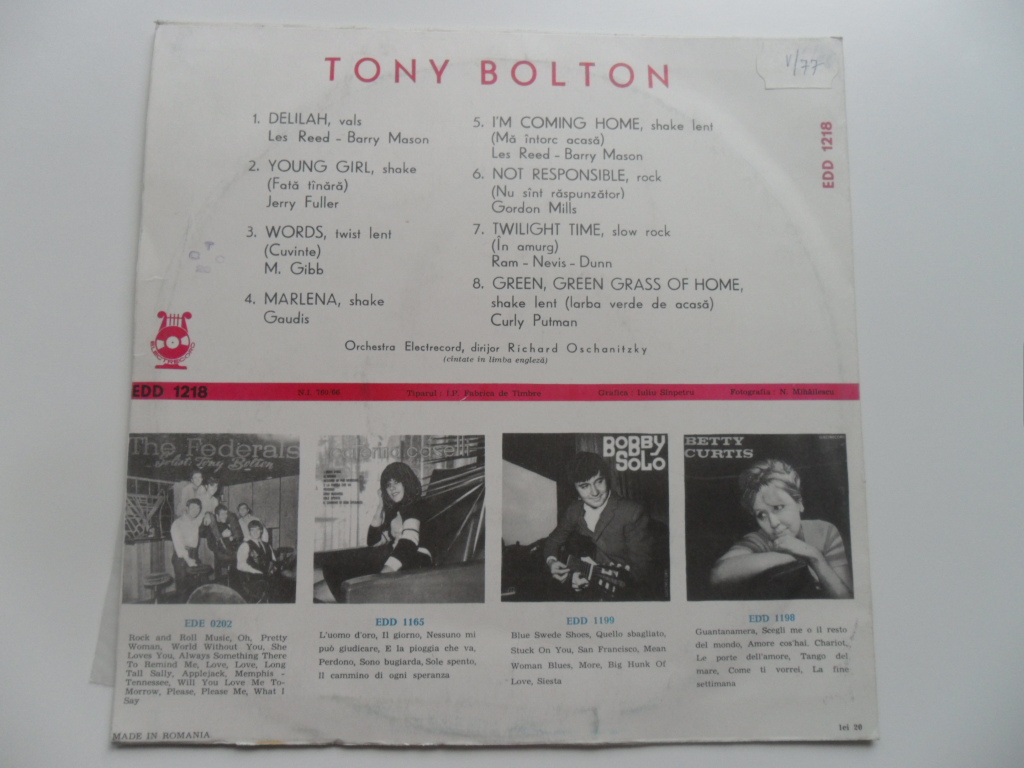 LP DESKA - TONY BOLTON