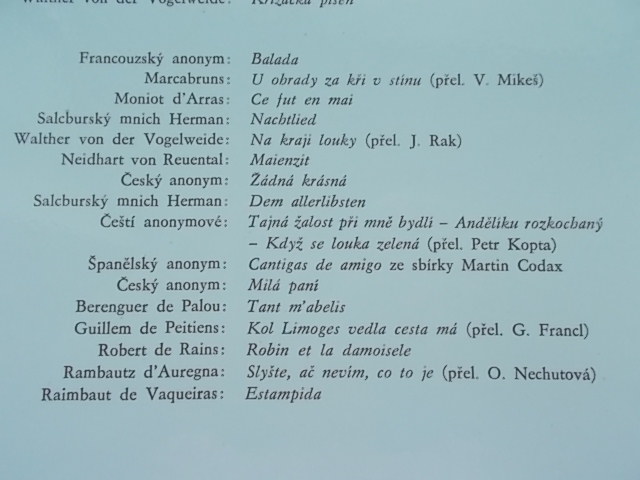 LP DESKA - TROBADOŘI A ŽAKÉŘI