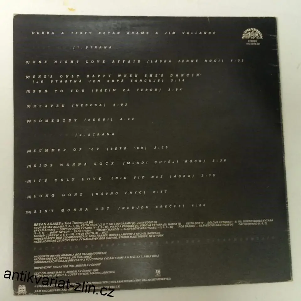 LP BRYAN ADAMS - RECKLESS