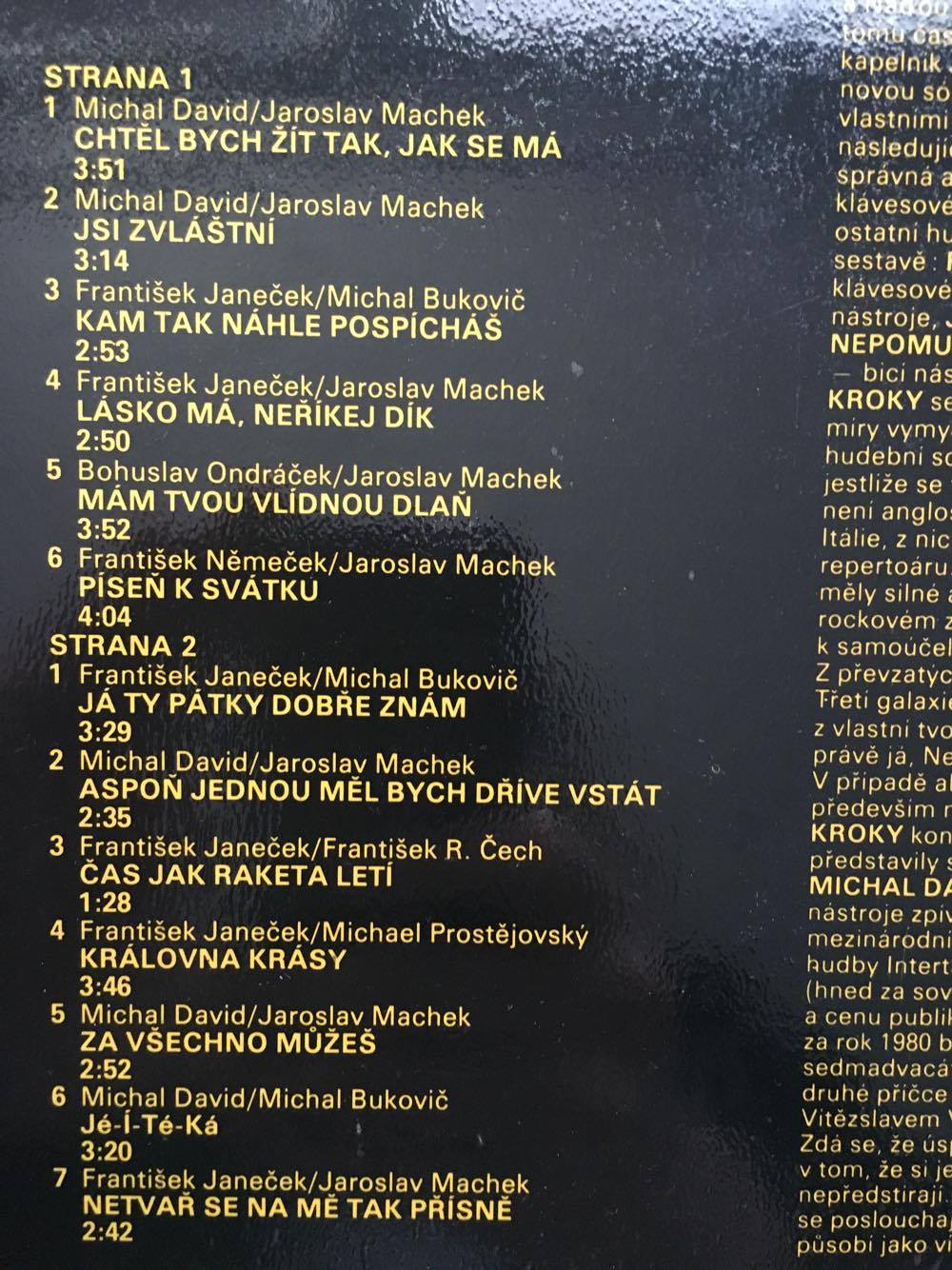 LP DESKA - MICHAL DAVID - KROKY FRANTIŠKA JANEČKA