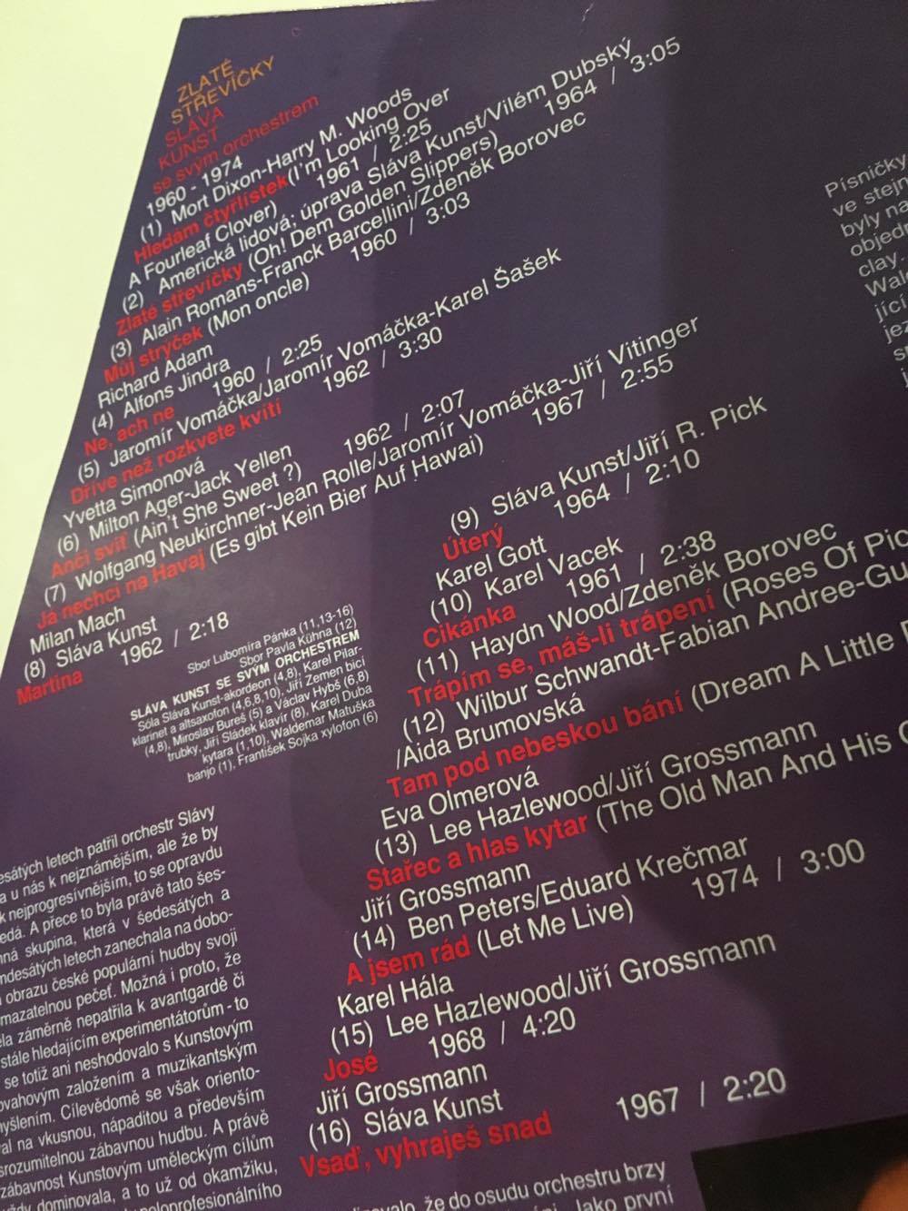 LP SLÁVA KUNST SE SVÝM ORCHESTREM - ZLATÉ STŘEVÍČKY