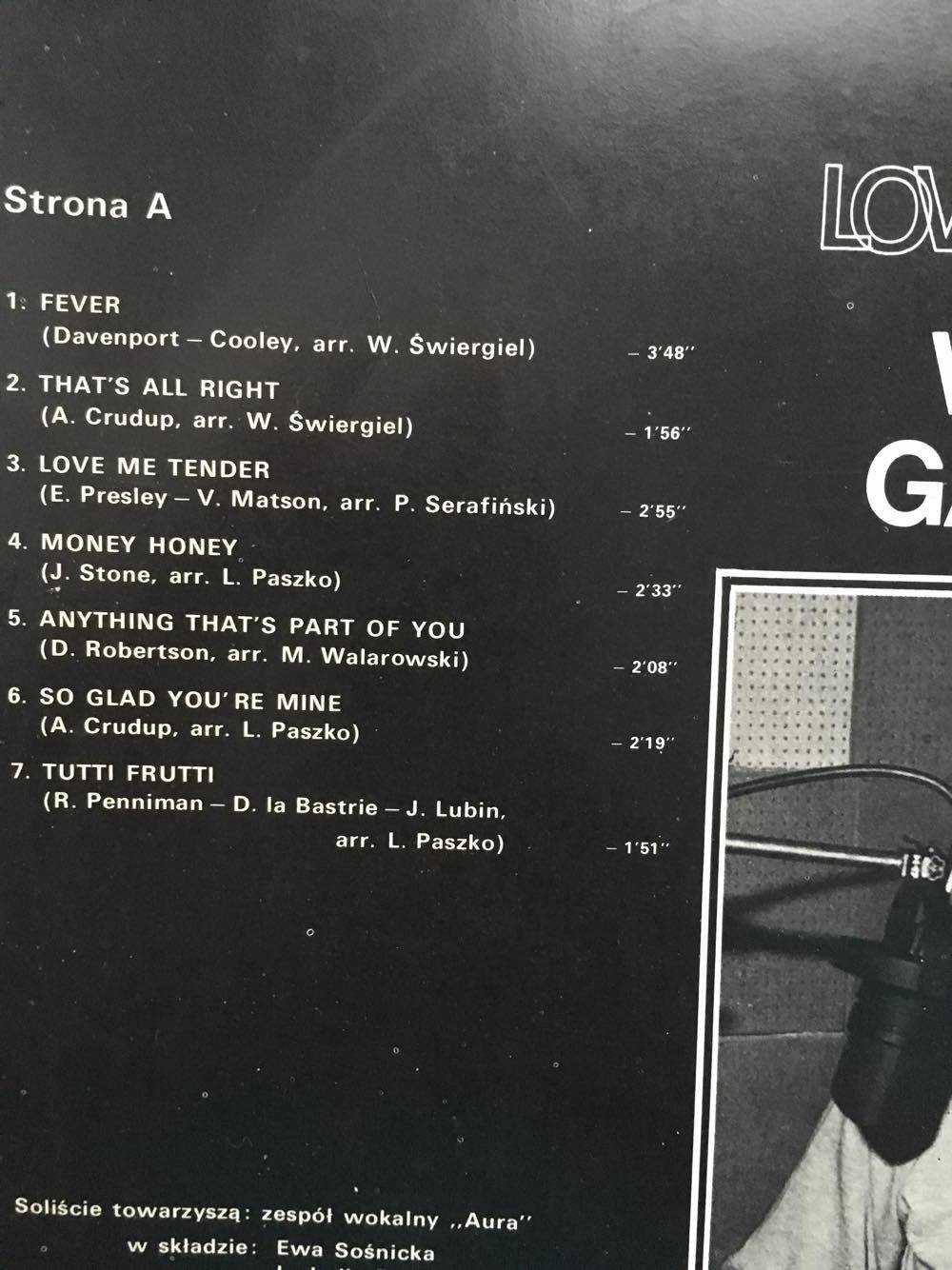 LP DESKA - WOJCIECH GASSOWSKI - LOVE ME TENDER