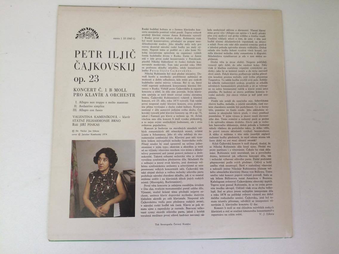 LP PETR ILJIČ ČAJKOVSKIJ - KONCERT B MOLL PRO KLAVÍR A ORCHESTR